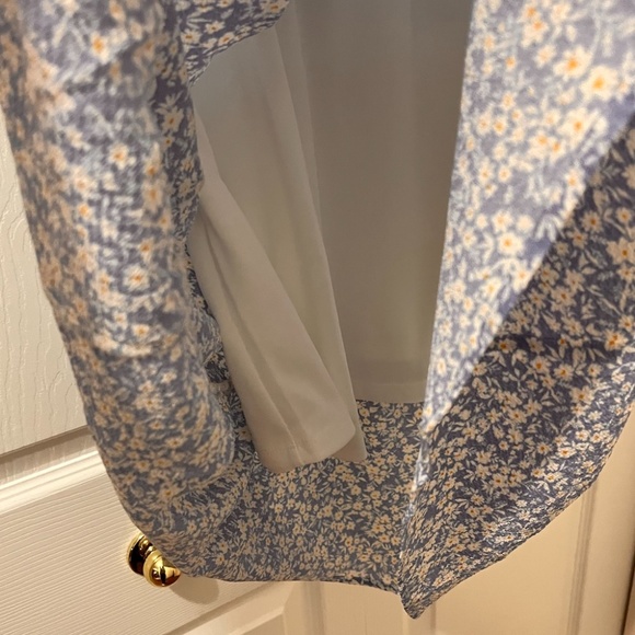 Monteau blue floral summer dress size large - Picture 3 of 4